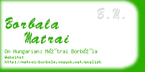 borbala matrai business card